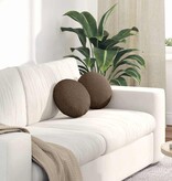 VidaXL Zitkussens 2 pcs Bruin Ø30 x 13 cm Stof