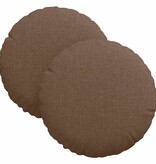 VidaXL Zitkussens 2 pcs Bruin Ø30 x 13 cm Stof