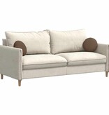 VidaXL Zitkussens 2 pcs Bruin Ø30 x 13 cm Stof