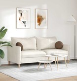 VidaXL Zitkussens 2 pcs Bruin Ø30 x 13 cm Stof