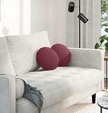 VidaXL Zitkussens 2 pcs Wijnrood Ø30 x 13 cm Stof