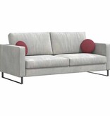 VidaXL Zitkussens 2 pcs Wijnrood Ø30 x 13 cm Stof