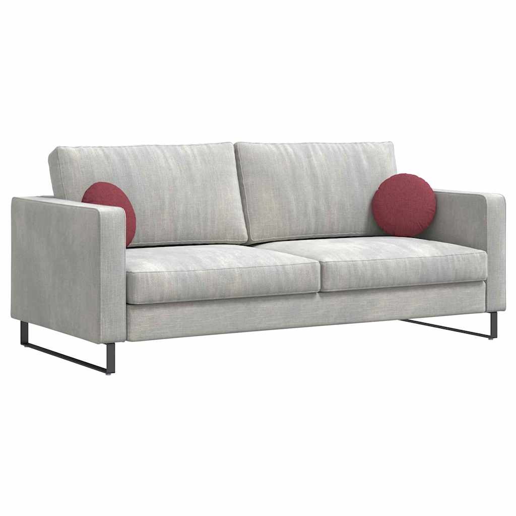 VidaXL Zitkussens 2 pcs Wijnrood Ø30 x 13 cm Stof