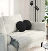 VidaXL Zitkussens 2 pcs Zwart Ø30 x 13 cm Stof