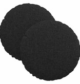 VidaXL Zitkussens 2 pcs Zwart Ø30 x 13 cm Stof