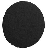 VidaXL Zitkussens 2 pcs Zwart Ø30 x 13 cm Stof