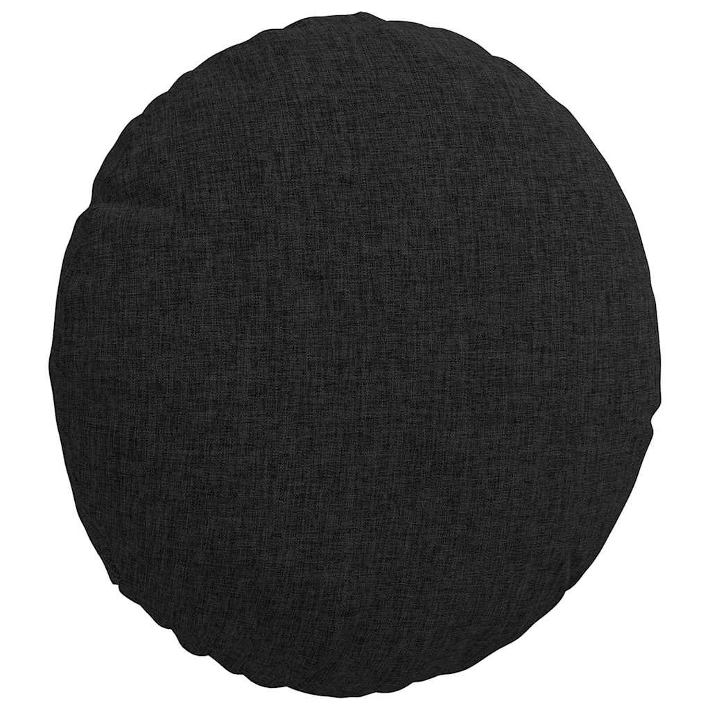 VidaXL Zitkussens 2 pcs Zwart Ø30 x 13 cm Stof