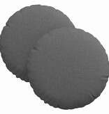 VidaXL Zitkussens 2 pcs Donkergrijs Ø30 x 13 cm Stof