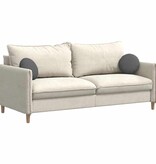 VidaXL Zitkussens 2 pcs Donkergrijs Ø30 x 13 cm Stof