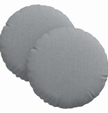 VidaXL Zitkussens 2 pcs Lichtgrijs Ø30 x 13 cm Stof