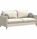 VidaXL Zitkussens 2 pcs Lichtgrijs Ø30 x 13 cm Stof