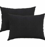 VidaXL Sofa Kussens 2 pcs Zwart 70 x 50 cm Katoen Stof