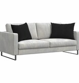 VidaXL Sofa Kussens 2 pcs Zwart 70 x 50 cm Katoen Stof