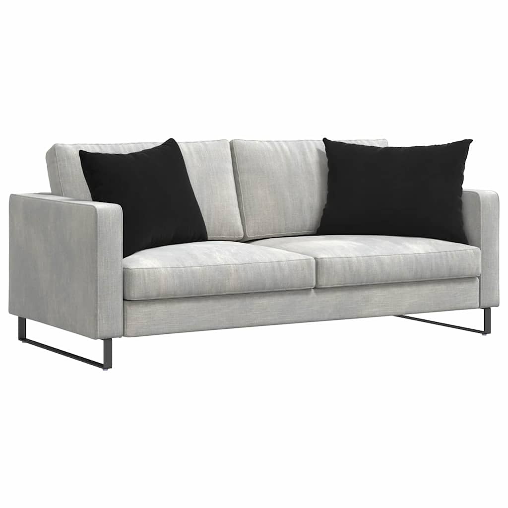 VidaXL Sofa Kussens 2 pcs Zwart 70 x 50 cm Katoen Stof