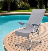 VidaXL Buiten Stoel Handdoeken 2 pcs Donkergrijs 130 x 60 cm