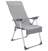 VidaXL Buiten Stoel Handdoeken 2 pcs Donkergrijs 130 x 60 cm
