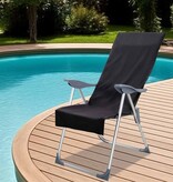 VidaXL Buiten Stoel Handdoeken 2 pcs Zwart 130 x 60 cm