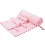 VidaXL Set van Sporthanddoeken 3 pcs Roze Polyester en Polyamide