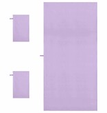 VidaXL Set van Sporthanddoeken 3 pcs Paars Polyester en Polyamide