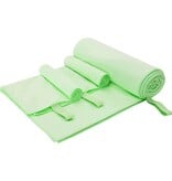 VidaXL Set van Sporthanddoeken 3 pcs Groen Polyester en Polyamide