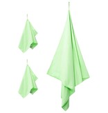 VidaXL Set van Sporthanddoeken 3 pcs Groen Polyester en Polyamide