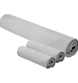 VidaXL Set van Sporthanddoeken 3 pcs Grijs Polyester en Polyamide