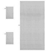 VidaXL Set van Sporthanddoeken 3 pcs Grijs Polyester en Polyamide