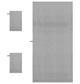 VidaXL Set van Sporthanddoeken 3 pcs Donkergrijs