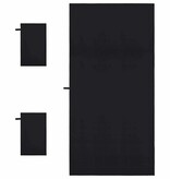 VidaXL Set van Sporthanddoeken 3 pcs Zwart Polyester en Polyamide