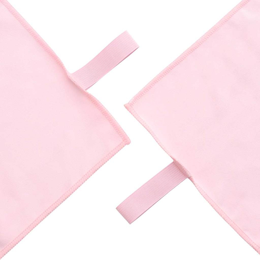 VidaXL Set van Sporthanddoeken 2 pcs Roze Stof