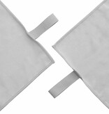 VidaXL Set van Sporthanddoeken 2 pcs Grijs Stof