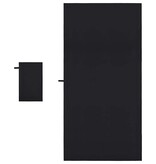 VidaXL Set van Sporthanddoeken 2 pcs Zwart Stof
