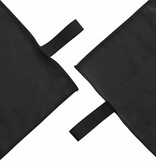 VidaXL Set van Sporthanddoeken 2 pcs Zwart Stof