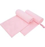 VidaXL Sporthanddoeken 2 pcs Roze 200 x 100 cm Polyester en polyamide