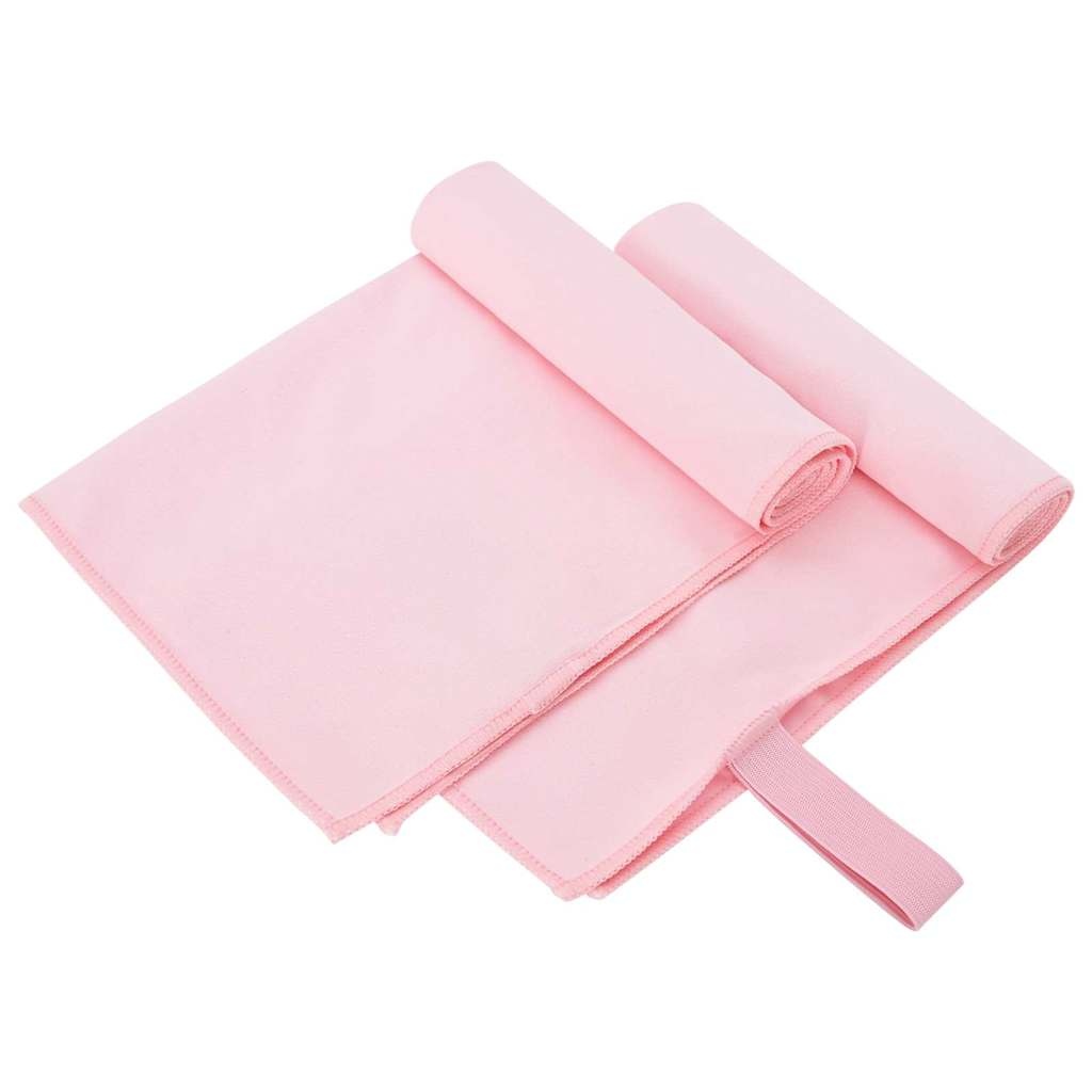 VidaXL Sporthanddoeken 2 pcs Roze 50 x 30 cm Polyester en polyamide
