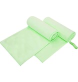 VidaXL Sporthanddoeken 2 pcs Groen 200 x 100 cm Polyester en polyamide