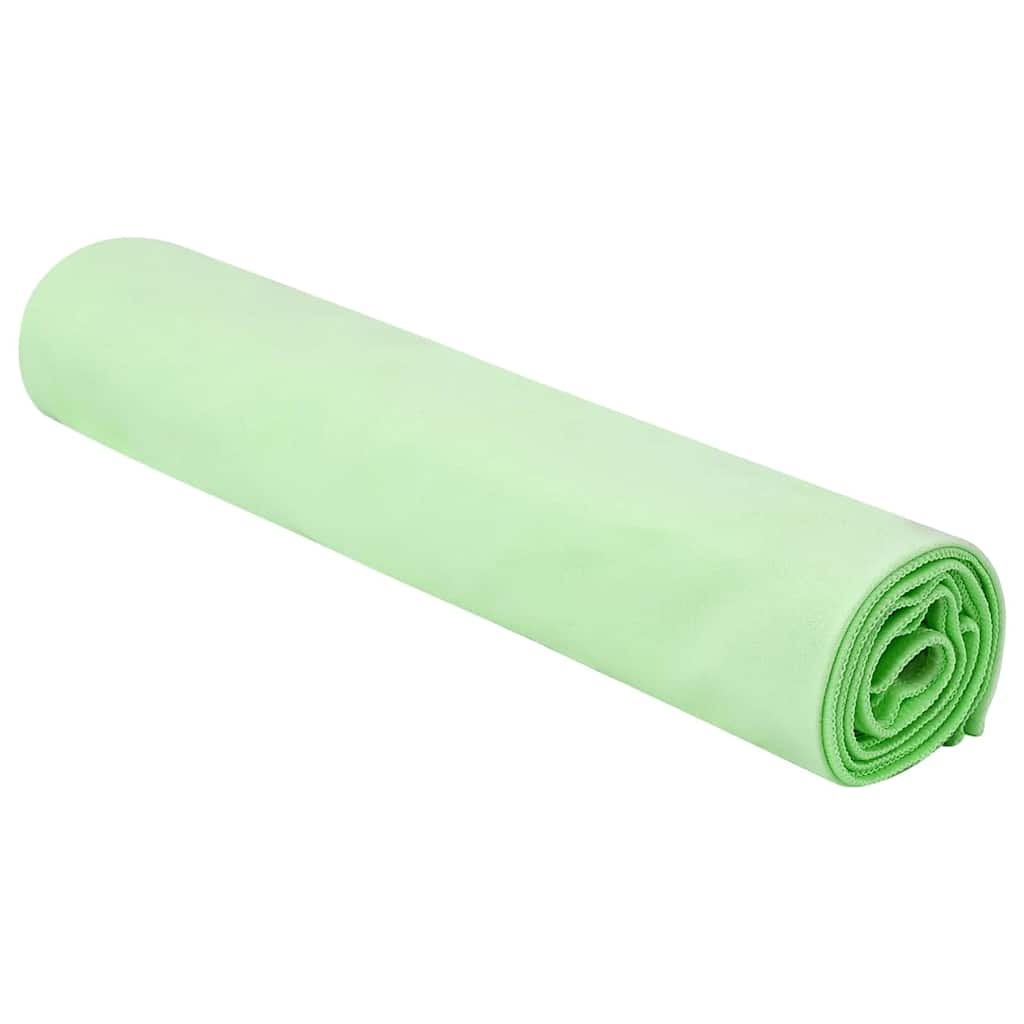 VidaXL Sporthanddoeken 2 pcs Groen 140 x 70 cm Polyester en polyamide