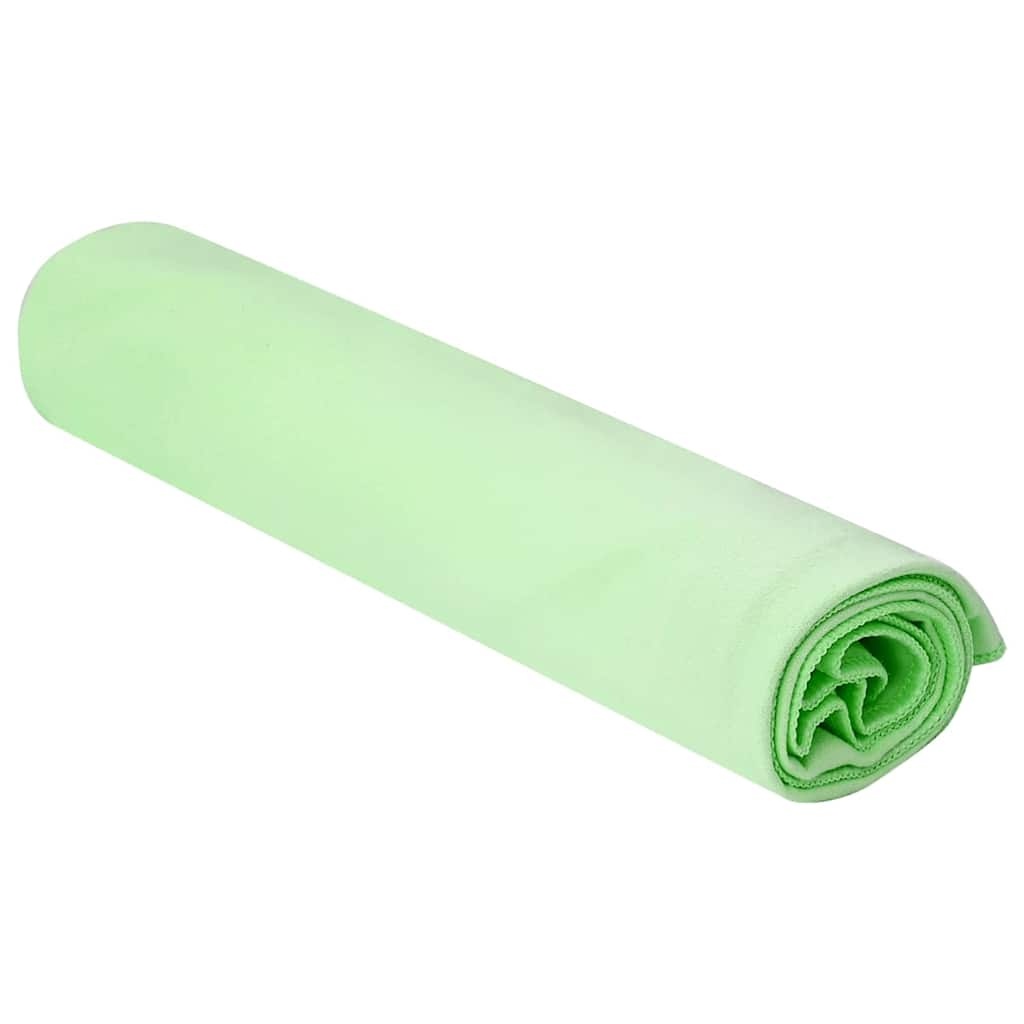 VidaXL Sporthanddoeken 2 pcs Groen 100 x 50 cm Polyester en polyamide