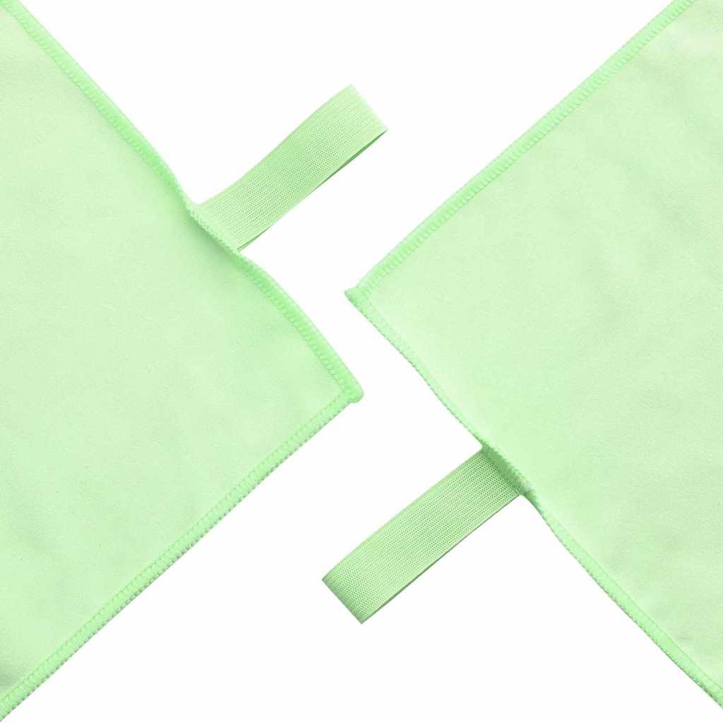 VidaXL Sporthanddoeken 2 pcs Groen 50 x 30 cm Polyester en polyamide