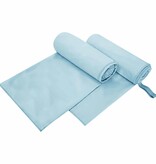 VidaXL Sporthanddoeken 2 pcs Blauw 200 x 100 cm Polyester en polyamide