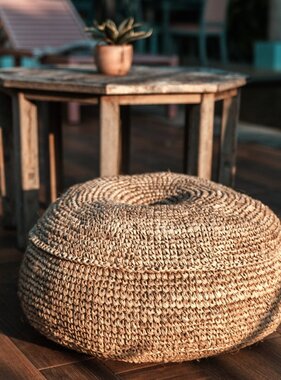 Soeji Poef | Zitzak TELU van Raffia (2 maten)