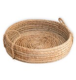 Soeji Rond dienblad geweven van zeegras PINTU decoratief dienblad (2 maten)