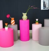 Bijzettafel / pilaar -cilinder - MDF - lichtroze -30x54cm