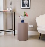Bijzettafel / pilaarcilinder - MDF - taupe -30x54cm