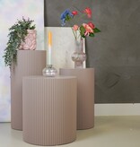 Bijzettafel / pilaarcilinder - MDF - taupe -30x54cm