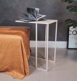 KantoormeubelenPlus Bijzettafel - Metaal - Zand - 45x30x60cm
