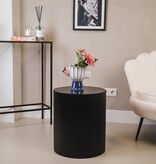 KantoormeubelenPlus Bijzettafel - cilinder- MDF - zwart - 39x45cm