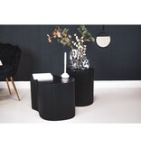 KantoormeubelenPlus Bijzettafel - cilinder- MDF - zwart - 39x45cm