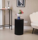 Bijzettafel / pilaar -cilinder - MDF - zwart -30x54cm