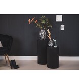 Bijzettafel / pilaar -cilinder - MDF - zwart -30x54cm